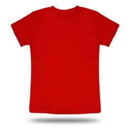 Round T shirt Kids Red