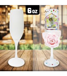 Sublimation Champagne Flute Frosted
