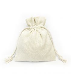 Drawstring Bag Natural White Small