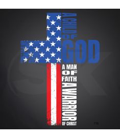 DTF-186 Faith Cross American Flag Christ Jesus 9 x 13 Inches
