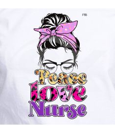 DTF-195 Peace Love Nurse 6x11 Inches