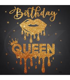 DTF-239 Birthday-Queen-Glitter 10 x 12 Inches