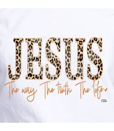 DTF-244 JESUS the way the torch the life 10 x 6 Inches