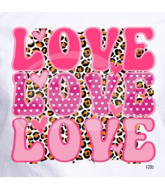 DTF-250 Love Love Love 10 x 10 Inches