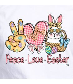 DTF-284 Peace Love Easter 10 x 8 Inches