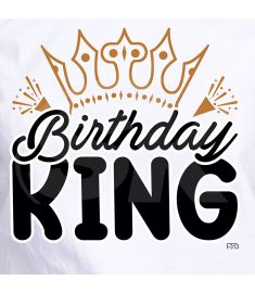 DTF-313 Birthday King 10 x 10 Inches