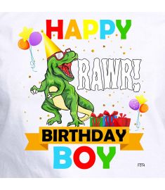 DTF-314 Happy Rawr Birthday Boy 9 x 12 Inches