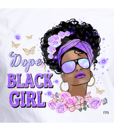 DTF-318 Dope Black Girl 10 x 10 Inches