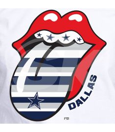 DTF-101 Lips Football Flag Dallas 9 x 11 inches