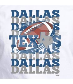 DTF-109 Dallas Texas Flag American Football 10 x 12 inches