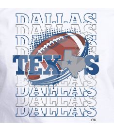 DTF-110 Dallas Texas Flag American Football Lines 10 x 12 inches