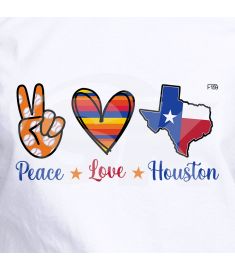 DTF-159 Peace Love Houston Baseball Texas 10 x 5 Inches