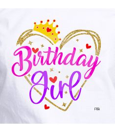 DTF-164 Birthday Girl 7 X 7 Inches