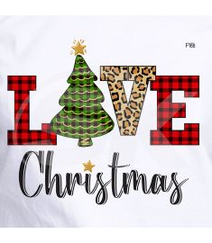 DTF-168 Love Christmas 10 X 8 Inches