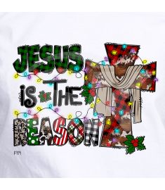 DTF 171 Jesus Reason Cross 10 x 8 Inches