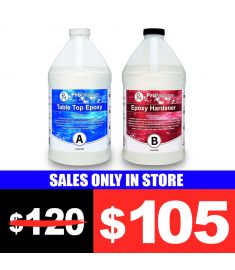 Epoxy Table Top And Hardener 2 Gallons (1 Gallon each)