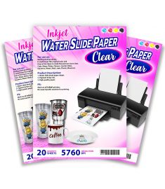 Inkjet Water Slide Paper Clear