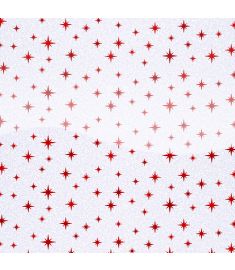 Eco Glitter Motif Star Red Rainbow White Gloss Vinyl