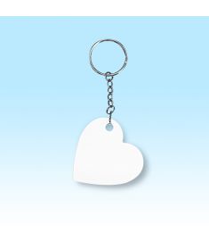 Heart Plastic Keychain Sublimation