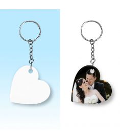 Heart Plastic Keychain Sublimation