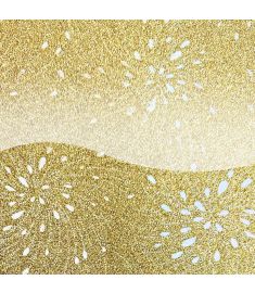 Eco Glitter Motif Gold Flower Gloss Vinyl