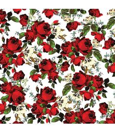 Roses Flower White Vinyl