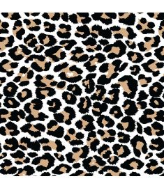 Leopard Brush White Vinyl