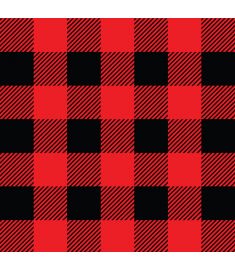 Plaid Red and Black Sign Vinyl