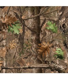 Camo Tree Dry Leaves Sign Vinyl