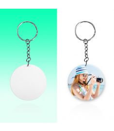 Round Plastic Keychain Sublimation