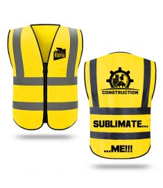 Sublimation Safety Reflective Vest-Yellow Color