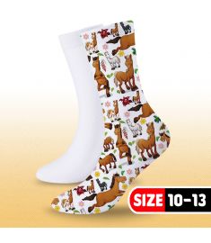 Sublimation Sock White (3 Pairs Per Package) Size 10-13