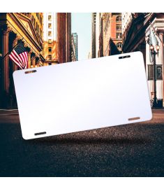 White License Plate Sublimation