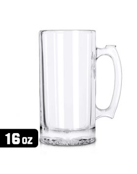 Beer Glass Transparent Sublimation 16 Oz