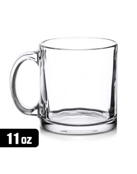 Glass Mug Transparent Sublimation 11 Oz