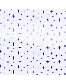 Eco Glitter Motif Star Blue Rainbow White Gloss Vinyl