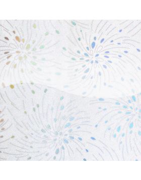 Eco Glitter Motif Flower White Pet Gloss Vinyl