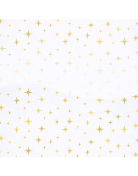 Eco Glitter Motif Star Gold White Pet Gloss Vinyl