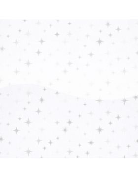 Eco Glitter Motif Star Silver White Pet Gloss Vinyl