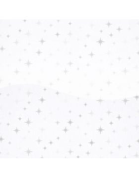 Eco Glitter Motif Star Silver White Pet Gloss Vinyl