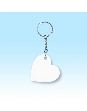 Heart Plastic Keychain Sublimation