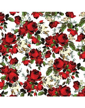 Roses Flower White Vinyl