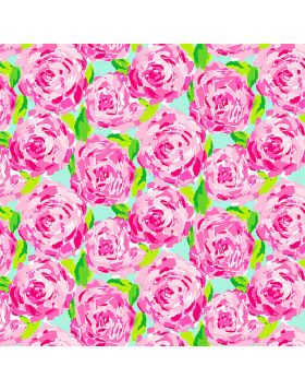 Water Colors Pink Flowers Vinyl