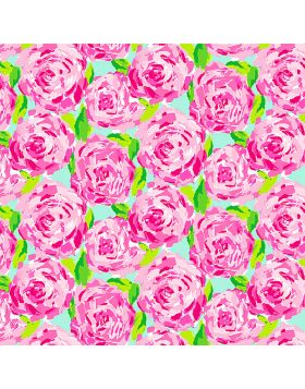 Water Colors Pink Flowers Vinyl