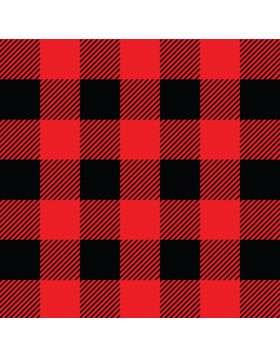 Plaid Red and Black Sign Vinyl