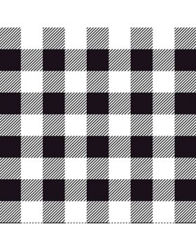 Plaid Black & White Sign Vinyl