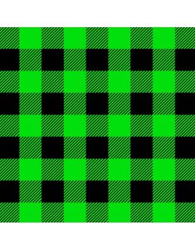 Plaid Green And Black Sign Vinyl