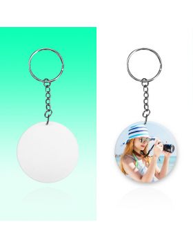 Round Plastic Keychain Sublimation