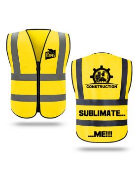 Sublimation Safety Reflective Vest-Yellow Color