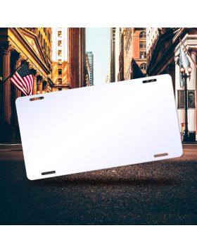 White License Plate Sublimation